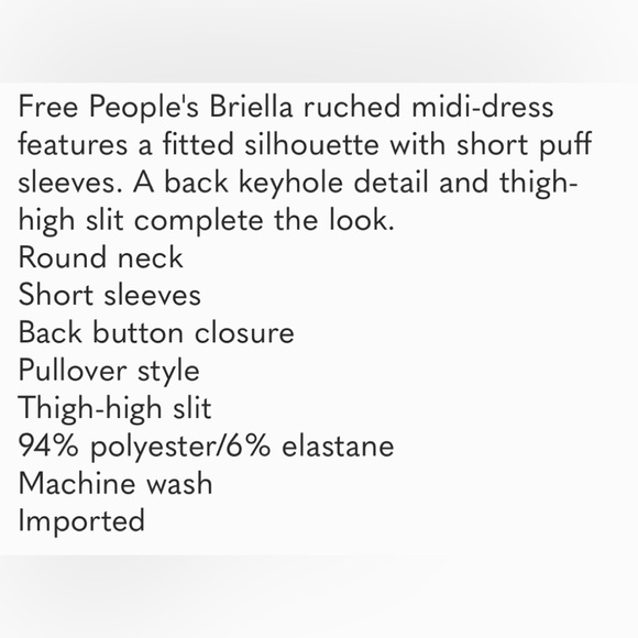 NWT $168 Free People Brielle Twilight Combo Midi Dress XS, S, M - Picture 16 of 17